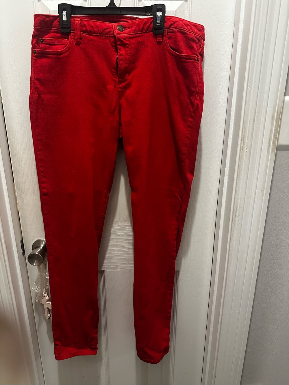 Michael Kors Women’s Red Stretch Slim Jeans